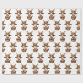Osterhase im Korb gestrichener Eier Geschenkpapier (Flach)