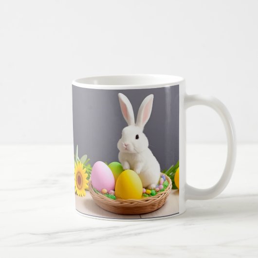 Osterhase im Korb Kaffeetasse (Rechts)