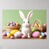 Osterhase im Korb Poster (Vorne)