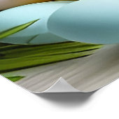 Osterhase im Korb Poster (Ecke)