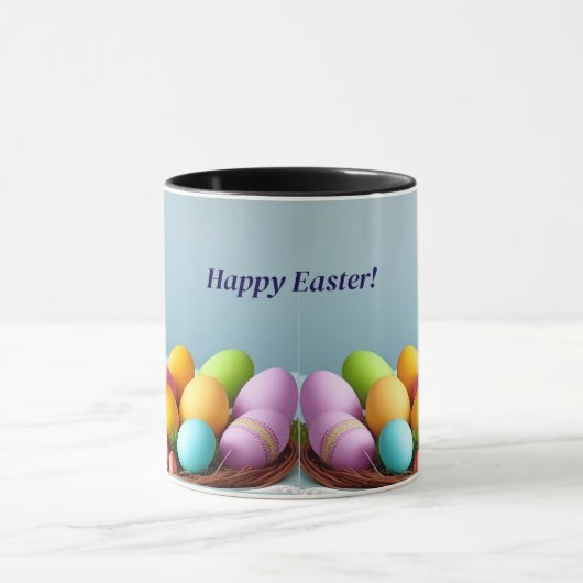 Osterhase im Korb Tasse (Zentrum)