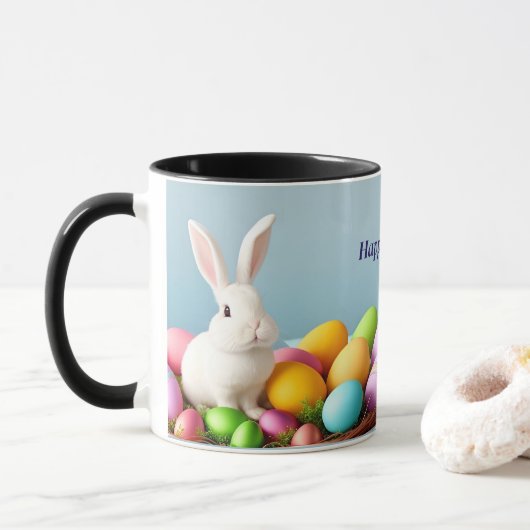 Osterhase im Korb Tasse (Mit Donut)