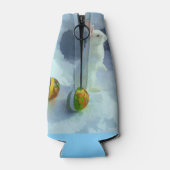 Osterhase im Schnee Flaschenkühler (Rückseite)