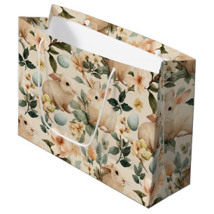 Osterhase im Vintage-Blumenlook (4) Große Geschenktüte