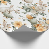 Osterhase im Vintage-Blumenstil (2) Geschenkpapier (Ecke)