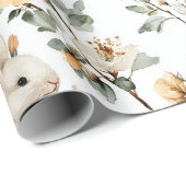 Osterhase im Vintage-Blumenstil (2) Geschenkpapier (Rolleneckpunkt)