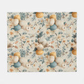 Osterhase im Vintage-Blumenstil (3) Fleecedecke (Vorderseite (Horizontal))