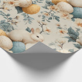 Osterhase im Vintage-Blumenstil (3) Geschenkpapier (Ecke)
