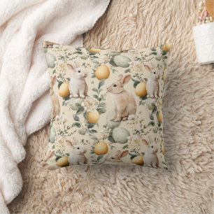 Osterhase im Vintage-Blumenstil (5) Kissen