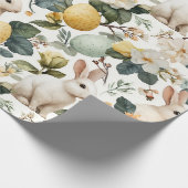 Osterhase im Vintage-Blumenstil (7) Geschenkpapier (Ecke)