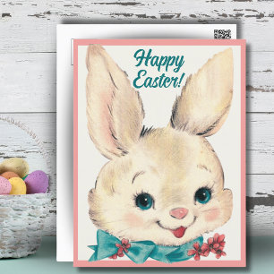 Osterhase im Vintage-Retro-Stil Frohe Ostern Feiertagspostkarte
