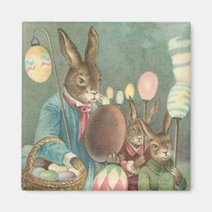 Osterhase im Vintage-Stil als Magnet für die Feier