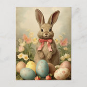 Osterhase im Vintage-Stil Postkarte (Vorderseite)