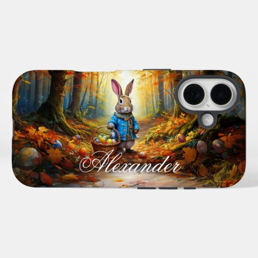 Osterhase im Wald Case-Mate iPhone Hülle (Rückseite (Horizontal))