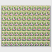 Osterhase in rosa Tutu Geschenkpapier (Flach)