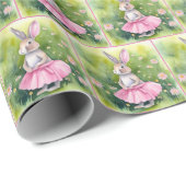 Osterhase in rosa Tutu Geschenkpapier (Rolleneckpunkt)