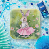 Osterhase in rosa Tutu Pappteller (Party)