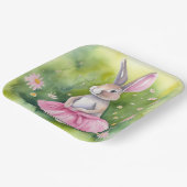 Osterhase in rosa Tutu Pappteller (Gewinkelt)