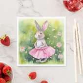 Osterhase in rosa Tutu Serviette (Beispiel)