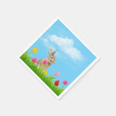 Osterhase in Tulip Serviette (Ecke)