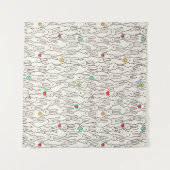 Osterhase: Joyful Seamless Fun. Wandteppich (Vorderseite (Horizontal))