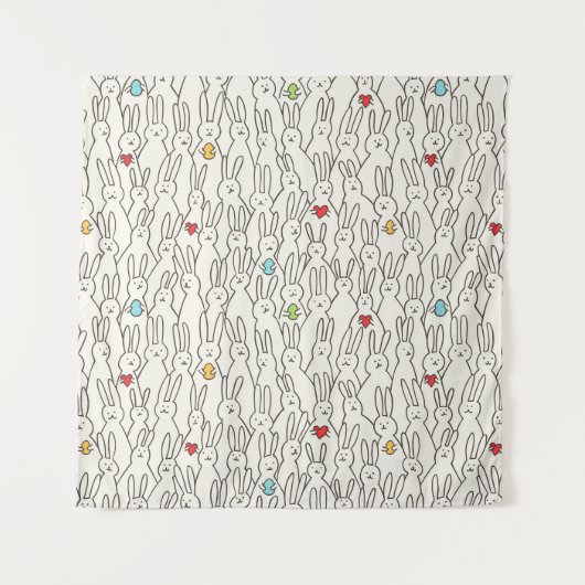 Osterhase: Joyful Seamless Fun. Wandteppich (Vorderseite)