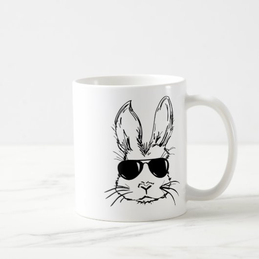 Osterhase Kaninchen Sungles Kaffeetasse (Rechts)