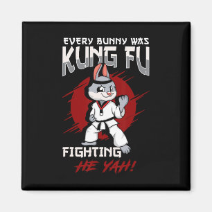 Osterhase Karate Jeder Hase war Kung Fu Kampf Magnet