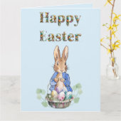 Osterhase Karte (Gelbe Blume)