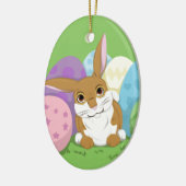 Osterhase Keramik Ornament (Links)
