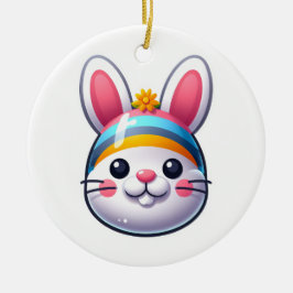 Osterhase Keramik Ornament