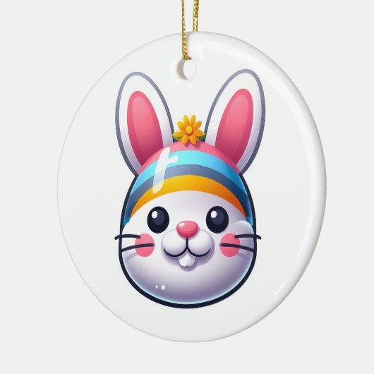 Osterhase Keramik Ornament (Links)
