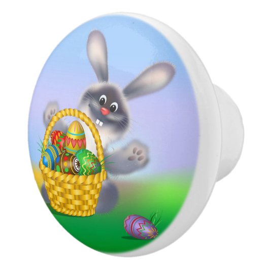 Osterhase Keramikknauf (Rechts)