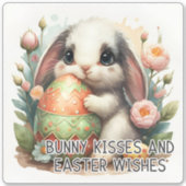 Osterhase Kisses - Vinyl Sticker (Vorderseite)