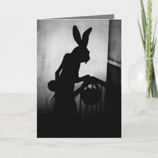 Osterhase kommt feiertagskarte (Vorderseite)