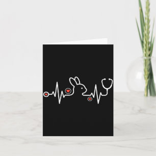 Osterhase-Krankenschwester Nursing Heartbeat für F Karte