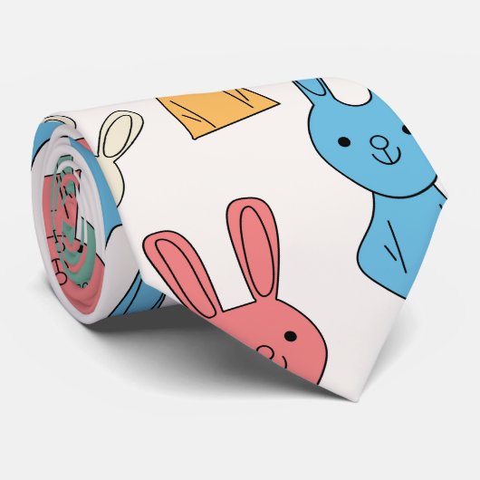 Osterhase Krawatte (Gerollt)