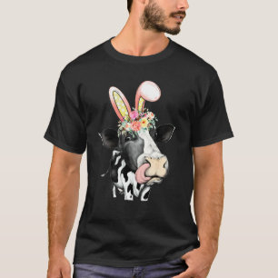 Osterhase Kuh Frohen Ostertag Kuhfarm Bauer T-Shirt