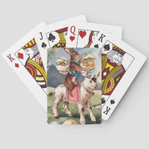 Osterhase Küken Farbige Bemalte Ei Ziege Spielkarten