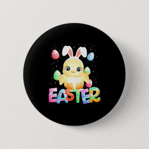 Osterhase Küken Osterhuhn Design Button