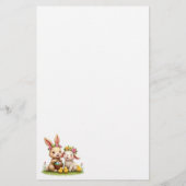 Osterhase & Lamm | Niedliche Frühlingsblumen und - Briefpapier (Rückseite)