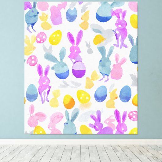 Osterhase Leinwanddruck (Insitu (Holzboden))
