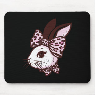 Osterhase Leopard Band Süße Häschen Mädchen Kinder Mousepad