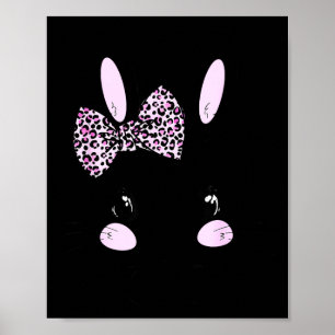 Osterhase Leopard-Schlips Ostertag Frauen Mädchen Poster