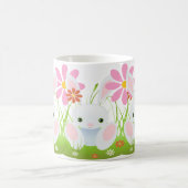 Osterhase - Little Blue Bunny mit Blume Kaffeetasse (Mittel)