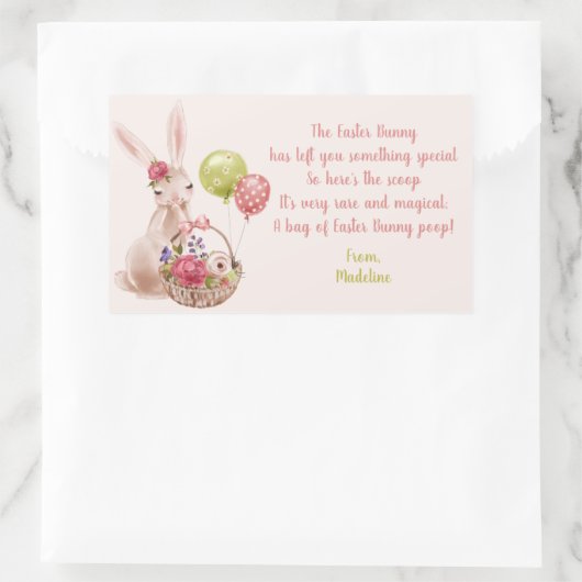 Osterhase Magischer Kack Bonbonaufkleber Rechteckiger Aufkleber (Tasche)