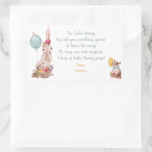 Osterhase Magischer Kack Bonbonaufkleber Rechteckiger Aufkleber (Tasche)