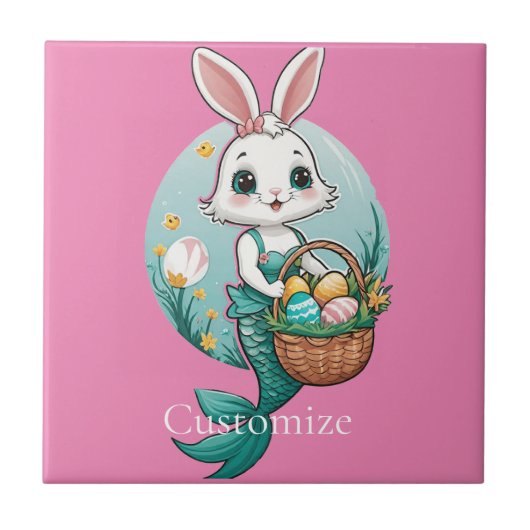 Osterhase Mermaid Thunder_Cove Fliese (Vorderseite)