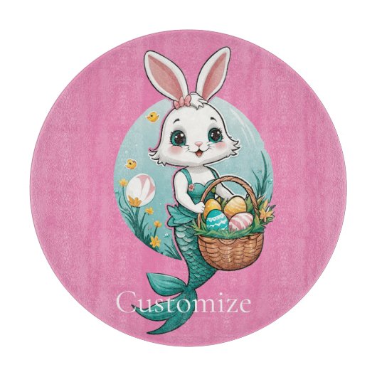 Osterhase Mermaid Thunder_Cove Schneidebrett (Vorderseite)