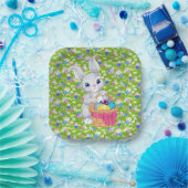 Osterhase mit Basket Egg Party Pappteller (Party)